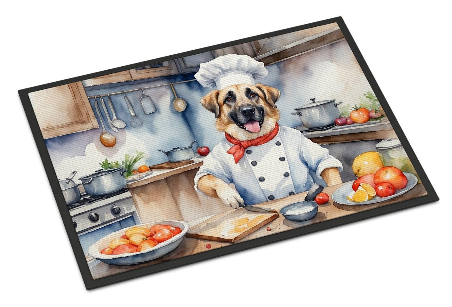 Anatolian Shepherd The Chef Doormat Indoor Outdoor 18H X 27W Front Door Mat Rugs for Entryway, Non Slip Washable