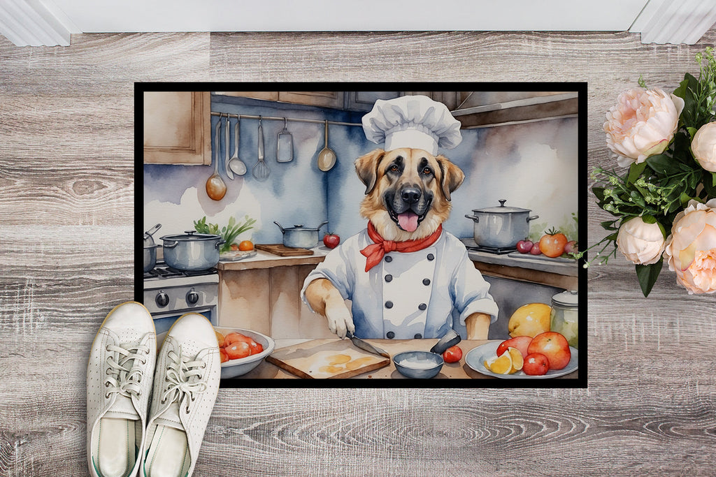 Anatolian Shepherd The Chef Doormat Indoor Outdoor 18H X 27W Front Door Mat Rugs for Entryway, Non Slip Washable