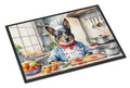 Australian Cattle Dog The Chef Doormat Indoor Outdoor 18H X 27W Front Door Mat Rugs for Entryway, Non Slip Washable
