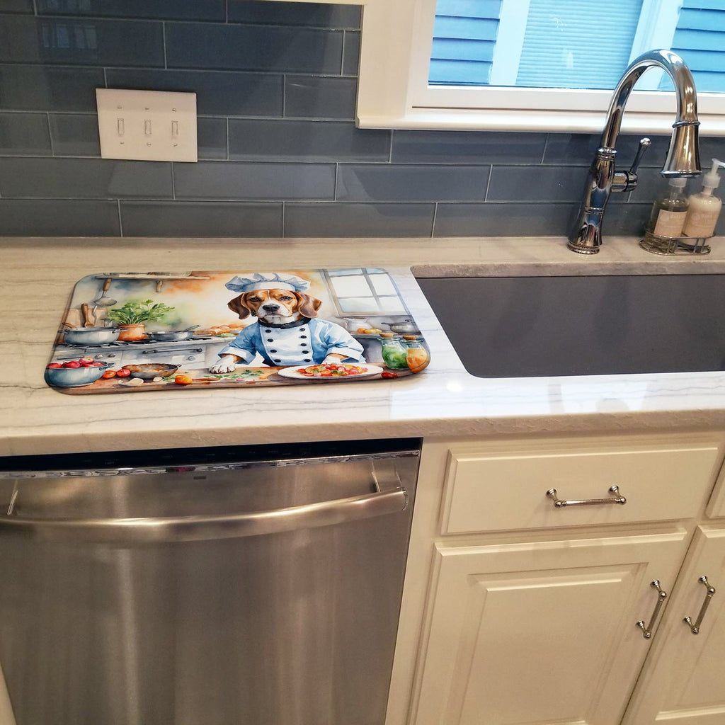 Beagle The Chef Dish Drying Mat Absorbent Dish Drying Mat Pad for Kitchen Counter Dish Drainer Mat for Countertop, 14 x 21", Multicolor