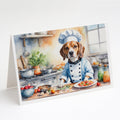 Beagle The Chef Greeting Cards Pack of 8 Blank Cards with Envelopes Whimsical A7 Size 5x7