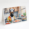 Belgian Malinois The Chef Greeting Cards Pack of 8 Blank Cards with Envelopes Whimsical A7 Size 5x7