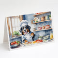 Bernese Mountain Dog The Chef Greeting Cards Pack of 8 Blank Cards with Envelopes Whimsical A7 Size 5x7