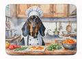Black and Tan Coonhound The Chef Memory Foam Kitchen Mat Machine Washable Anti-Fatigue Cushion Comfort Bath or Kitchen Rug