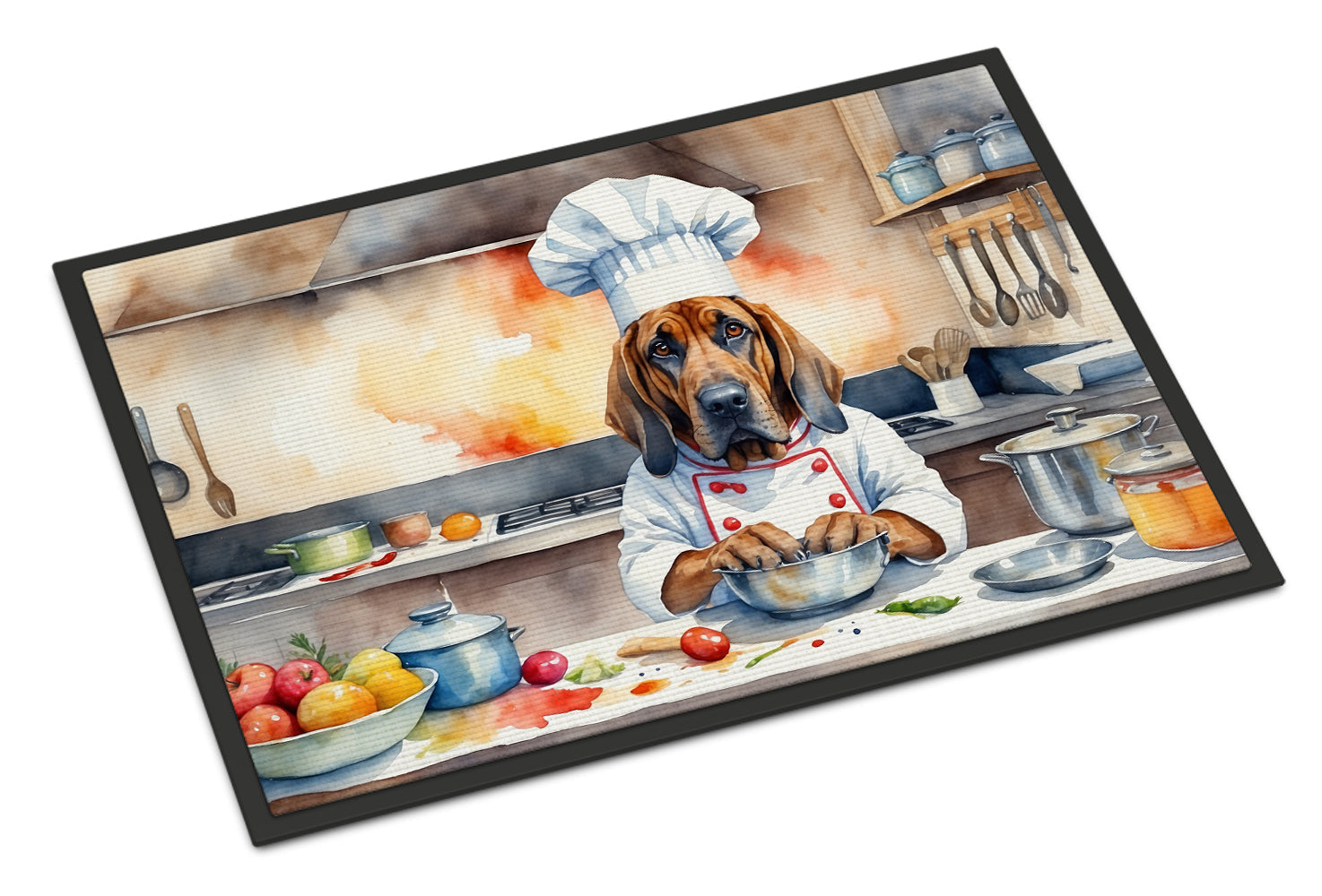 Bloodhound The Chef Doormat Indoor Outdoor 24H X 36W Front Door Mat Rugs for Entryway, Non Slip Washable Low Pile,