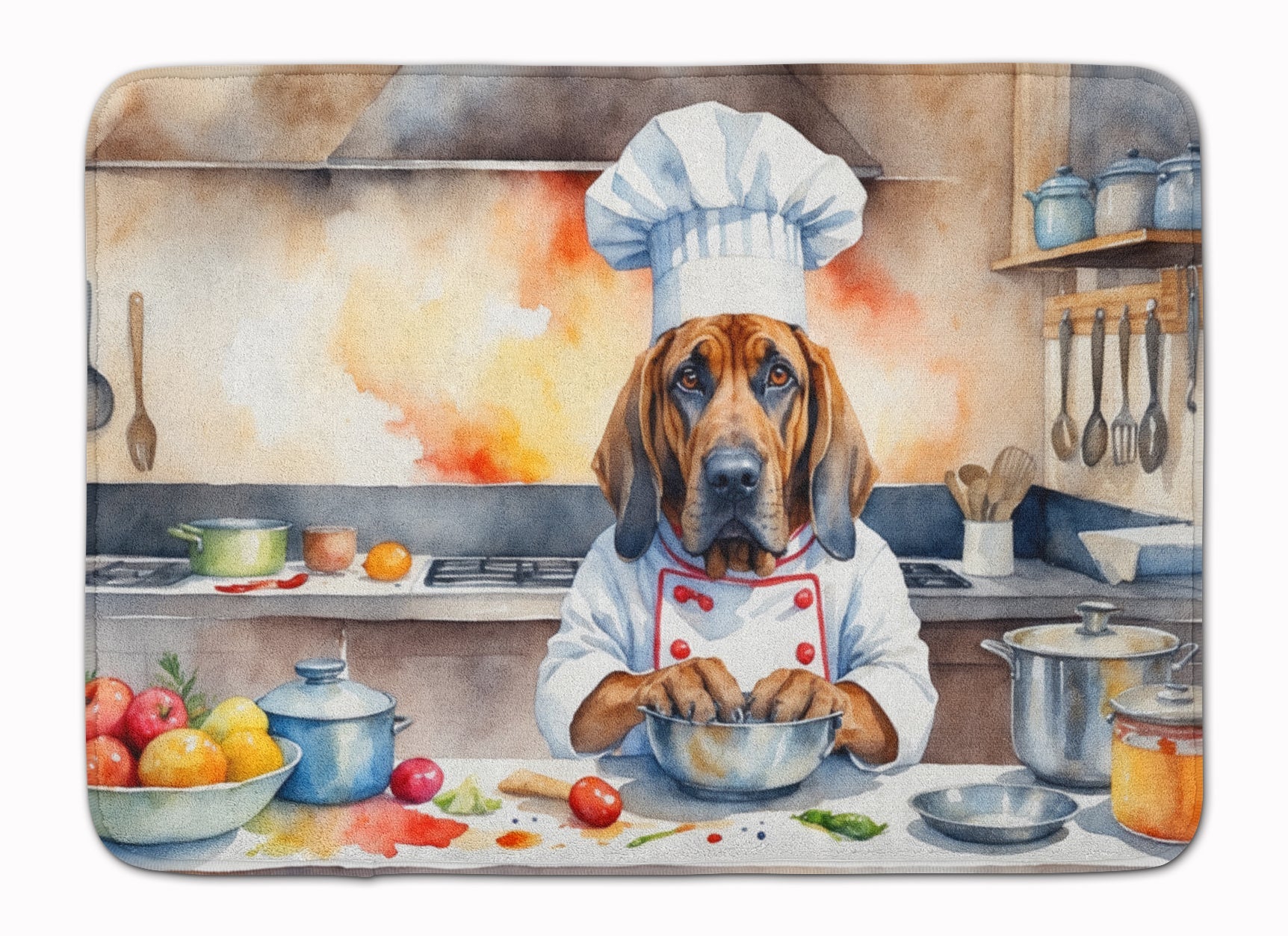 Bloodhound The Chef Memory Foam Kitchen Mat Machine Washable Anti-Fatigue Cushion Comfort Bath or Kitchen Rug