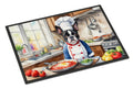 Boston Terrier The Chef Doormat Indoor Outdoor 24H X 36W Front Door Mat Rugs for Entryway, Non Slip Washable Low Pile,