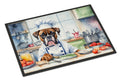 Boxer The Chef Doormat Indoor Outdoor 24H X 36W Front Door Mat Rugs for Entryway, Non Slip Washable Low Pile,