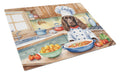 Boykin Spaniel The Chef Cutting Board Tempered Glass Kitchen Cutting Surface, Heat Resistant Chopping, Non-Slip Feet, Food Prep & Serving