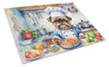 Brussels Griffon The Chef Cutting Board Tempered Glass Kitchen Cutting Surface, Heat Resistant Chopping, Non-Slip Feet, Food Prep & Serving
