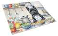 Cairn Terrier The Chef Cutting Board Tempered Glass Kitchen Cutting Surface, Heat Resistant Chopping, Non-Slip Feet, Food Prep & Serving