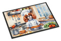 Cavalier Spaniel The Chef Doormat Indoor Outdoor 18H X 27W Front Door Mat Rugs for Entryway, Non Slip Washable