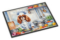 Cavalier Spaniel The Chef Doormat Indoor Outdoor 18H X 27W Front Door Mat Rugs for Entryway, Non Slip Washable