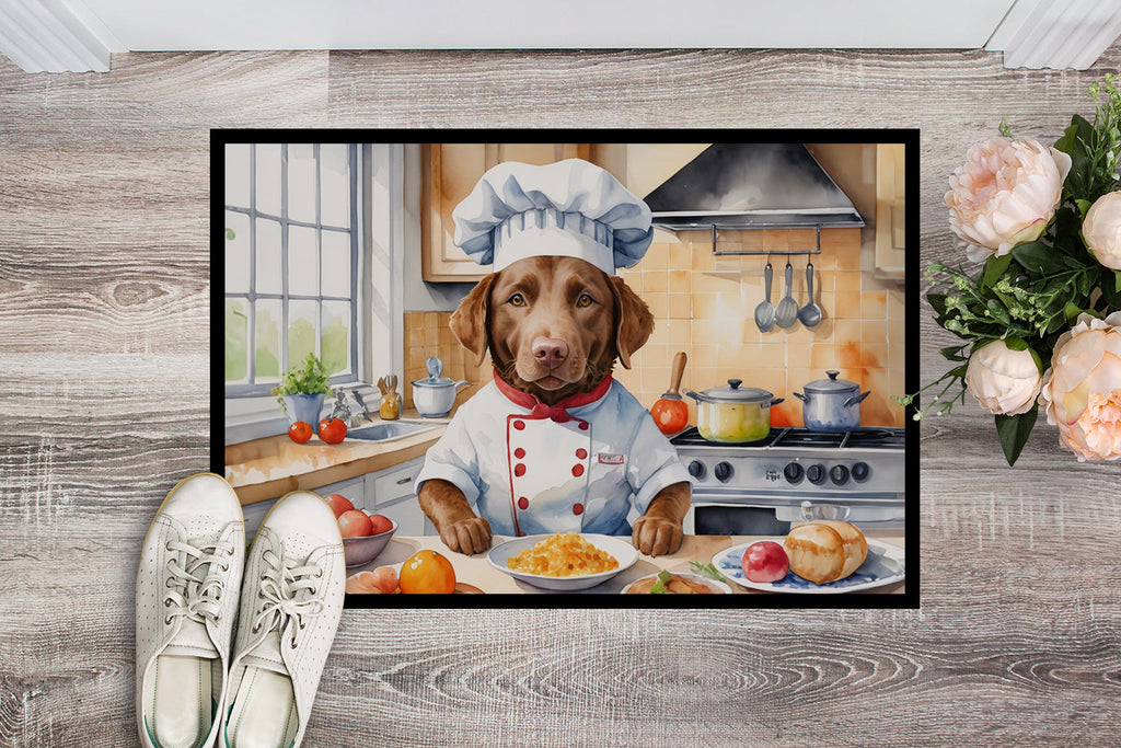 Chesapeake Bay Retriever The Chef Doormat Indoor Outdoor 24H X 36W Front Door Mat Rugs for Entryway, Non Slip Washable Low Pile,
