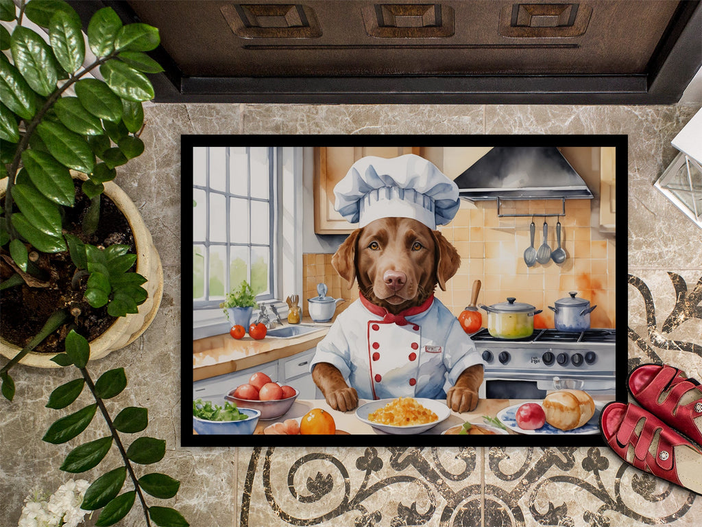 Chesapeake Bay Retriever The Chef Doormat Indoor Outdoor 24H X 36W Front Door Mat Rugs for Entryway, Non Slip Washable Low Pile,