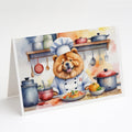 Chow Chow The Chef Greeting Cards Pack of 8 Blank Cards with Envelopes Whimsical A7 Size 5x7