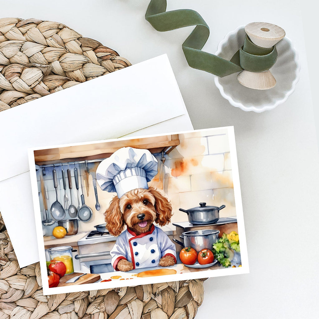 Cockapoo The Chef Greeting Cards Pack of 8 Blank Cards with Envelopes Whimsical A7 Size 5x7