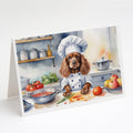 Cocker Spaniel The Chef Greeting Cards Pack of 8 Blank Cards with Envelopes Whimsical A7 Size 5x7