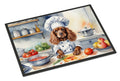 Cocker Spaniel The Chef Doormat Indoor Outdoor 18H X 27W Front Door Mat Rugs for Entryway, Non Slip Washable