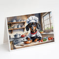 Dachshund The Chef Greeting Cards Pack of 8 Blank Cards with Envelopes Whimsical A7 Size 5x7