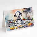 Dalmatian The Chef Greeting Cards Pack of 8 Blank Cards with Envelopes Whimsical A7 Size 5x7