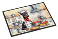 Doberman Pinscher The Chef Doormat Indoor Outdoor 24H X 36W Front Door Mat Rugs for Entryway, Non Slip Washable Low Pile,