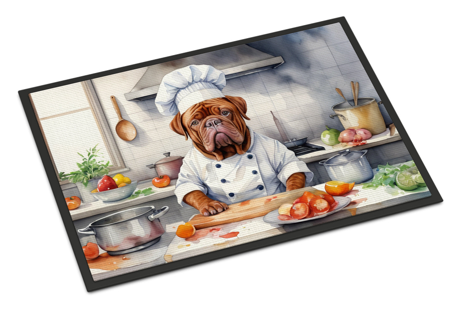 Dogue de Bordeaux The Chef Doormat Indoor Outdoor 18H X 27W Front Door Mat Rugs for Entryway, Non Slip Washable