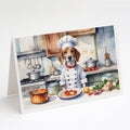 English Foxhound The Chef Greeting Cards Pack of 8 Blank Cards with Envelopes Whimsical A7 Size 5x7