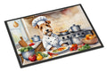 Fox Terrier The Chef Doormat Indoor Outdoor 18H X 27W Front Door Mat Rugs for Entryway, Non Slip Washable