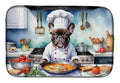French Bulldog The Chef Dish Drying Mat Absorbent Dish Drying Mat Pad for Kitchen Counter Dish Drainer Mat for Countertop, 14 x 21", Multicolor