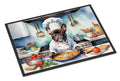 French Bulldog The Chef Doormat Indoor Outdoor 24H X 36W Front Door Mat Rugs for Entryway, Non Slip Washable Low Pile,