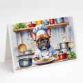 French Bulldog The Chef Greeting Cards Pack of 8 Blank Cards with Envelopes Whimsical A7 Size 5x7
