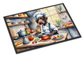 German Wirehaired Pointer The Chef Doormat Indoor Outdoor 18H X 27W Front Door Mat Rugs for Entryway, Non Slip Washable