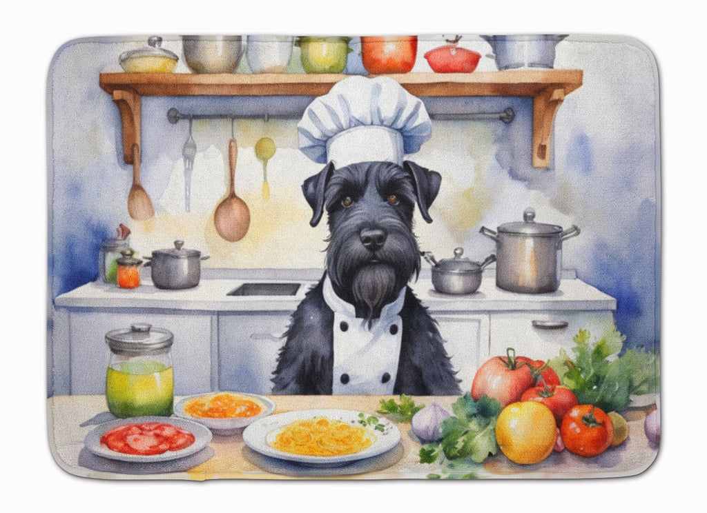 Giant Schnauzer The Chef Memory Foam Kitchen Mat Machine Washable Anti-Fatigue Cushion Comfort Bath or Kitchen Rug