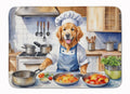 Golden Retriever The Chef Memory Foam Kitchen Mat Machine Washable Anti-Fatigue Cushion Comfort Bath or Kitchen Rug