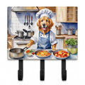 Golden Retriever The Chef Leash or Key Holder Wall Hooks, Coat Rack Wall Mount, for Hanging Keys, Towels, Aprons, Leashes