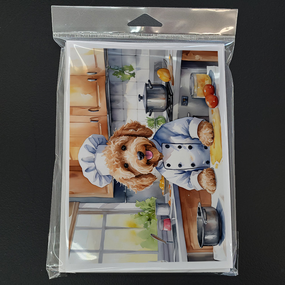 Goldendoodle The Chef Greeting Cards Pack of 8 Blank Cards with Envelopes Whimsical A7 Size 5x7