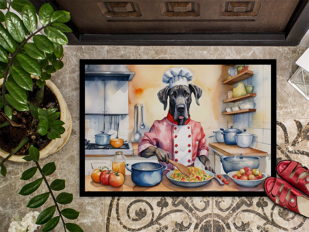 Great Dane The Chef Doormat Indoor Outdoor 18H X 27W Front Door Mat Rugs for Entryway, Non Slip Washable