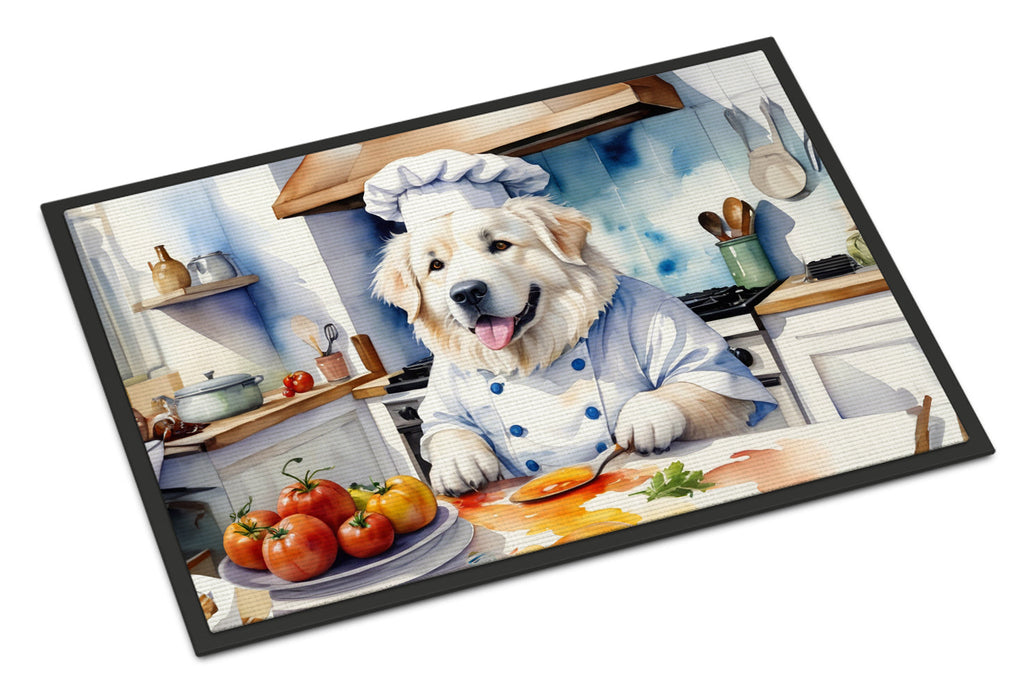 Great Pyrenees The Chef Doormat Indoor Outdoor 18H X 27W Front Door Mat Rugs for Entryway, Non Slip Washable