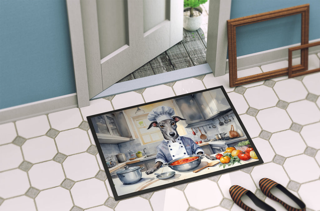 Greyhound The Chef Doormat Indoor Outdoor 24H X 36W Front Door Mat Rugs for Entryway, Non Slip Washable Low Pile,