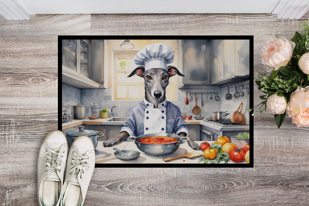 Greyhound The Chef Doormat Indoor Outdoor 18H X 27W Front Door Mat Rugs for Entryway, Non Slip Washable