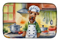 Irish Terrier The Chef Dish Drying Mat Absorbent Dish Drying Mat Pad for Kitchen Counter Dish Drainer Mat for Countertop, 14 x 21", Multicolor