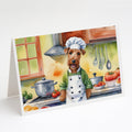 Irish Terrier The Chef Greeting Cards Pack of 8 Blank Cards with Envelopes Whimsical A7 Size 5x7