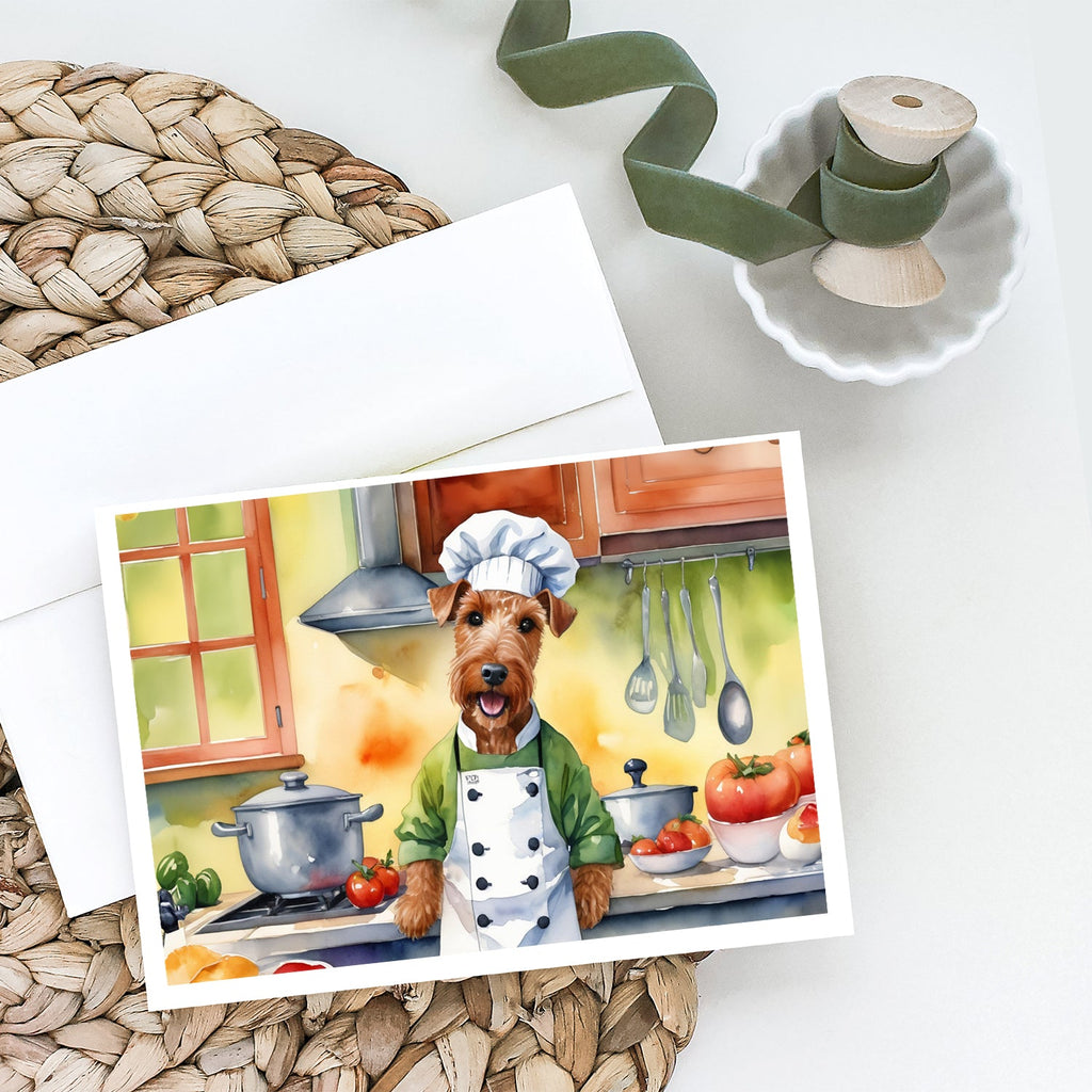 Irish Terrier The Chef Greeting Cards Pack of 8 Blank Cards with Envelopes Whimsical A7 Size 5x7