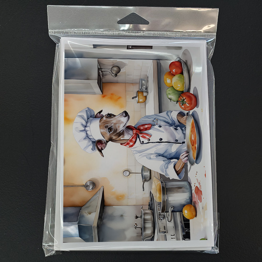 Italian Greyhound The Chef Greeting Cards Pack of 8 Blank Cards with Envelopes Whimsical A7 Size 5x7