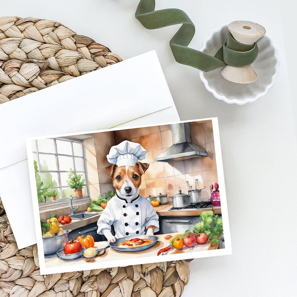 Jack Russell Terrier The Chef Greeting Cards Pack of 8 Blank Cards with Envelopes Whimsical A7 Size 5x7