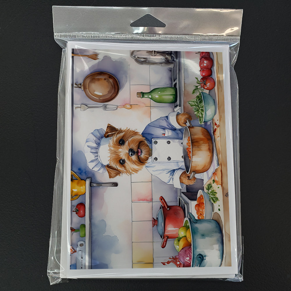 Norfolk Terrier The Chef Greeting Cards Pack of 8 Blank Cards with Envelopes Whimsical A7 Size 5x7