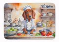 Redbone Coonhound The Chef Memory Foam Kitchen Mat Machine Washable Anti-Fatigue Cushion Comfort Bath or Kitchen Rug