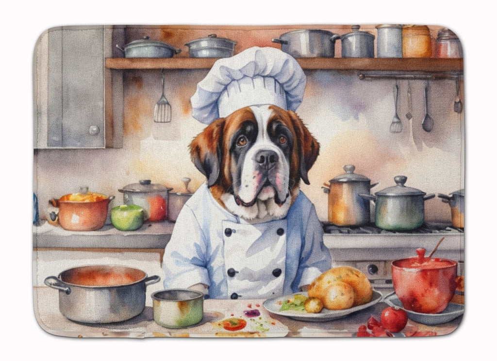 Saint Bernard The Chef Memory Foam Kitchen Mat Machine Washable Anti-Fatigue Cushion Comfort Bath or Kitchen Rug