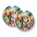 Saluki Luau Set of 2 Cup Holder Car Coasters Absorbent Round Sandstone Coasters Gifts for Men or Women, 2.5, Multicolor